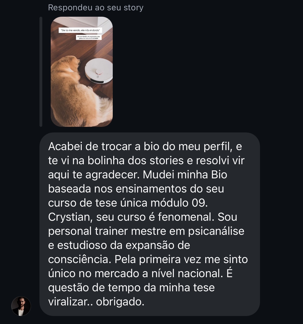Depoimento de aluno do MMT: seu curso é fenomenal, me sinto único no mercado a nível nacional